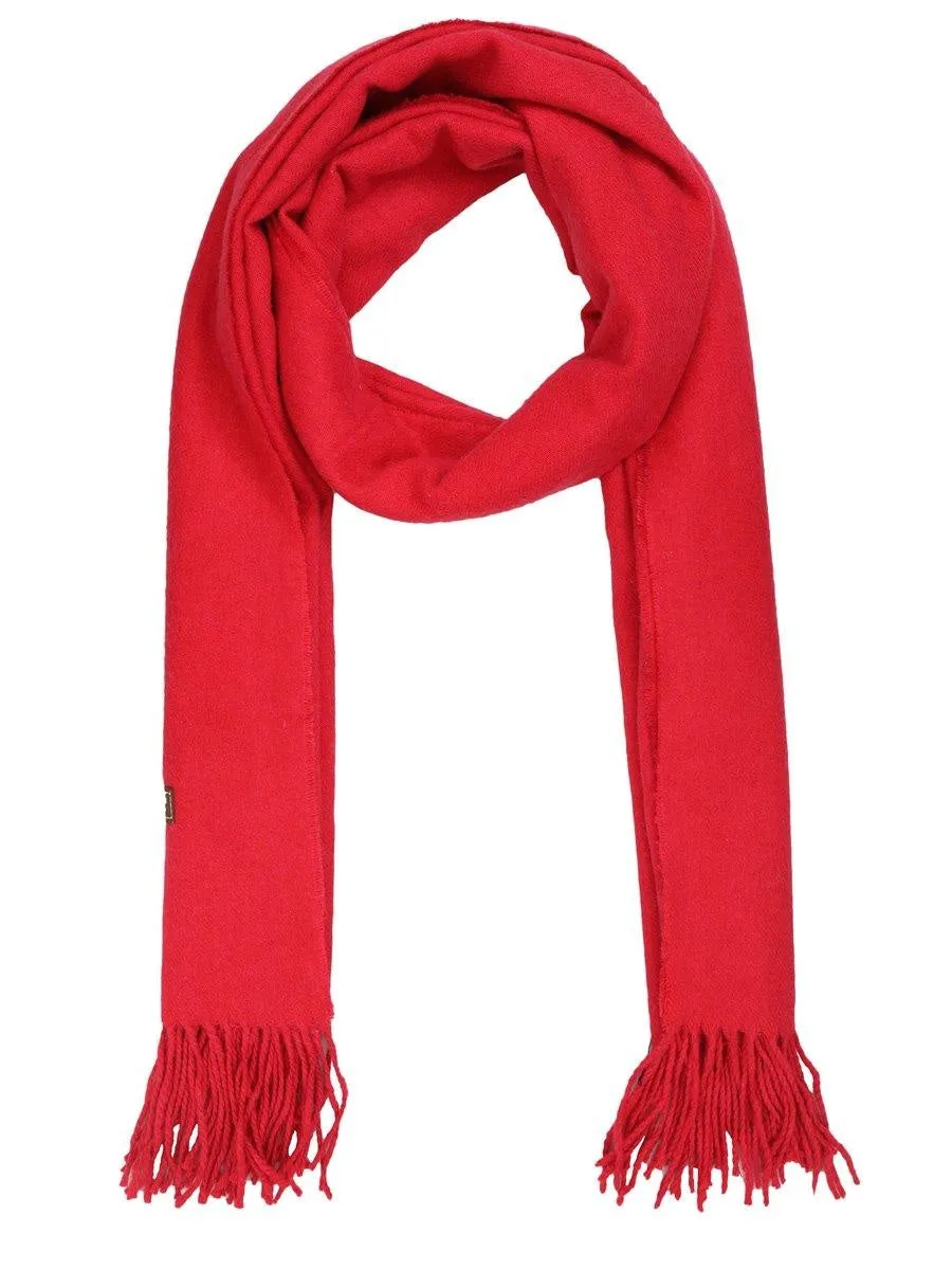 FabSeasons Pink Solid Woolen Winter cashmere Scarf