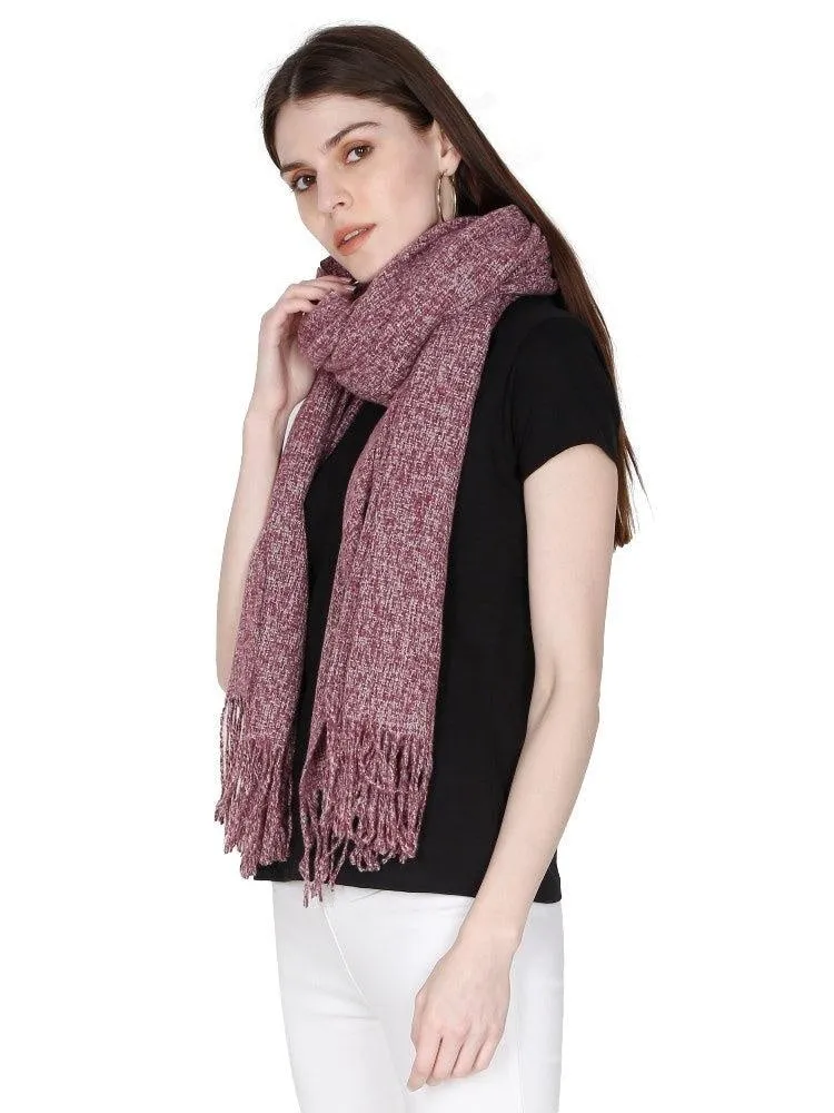 FabSeasons Purple Unisex Woolen Scarf, Muffler, Shawl and Stole for Winters