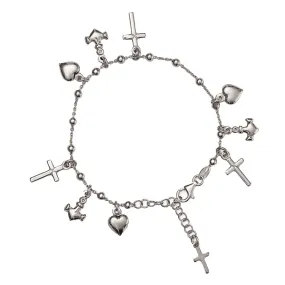 FAITH HOPE AND CHARITY - BRACELET - SILVER