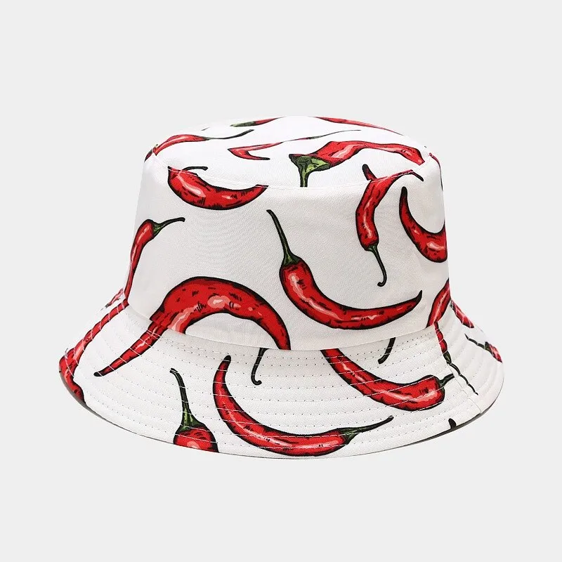 Fashion Cartoon Printed Cute Bucket Hat Summer Reversible Fishermant Hat For Women Men Street Hip Hop Fishing Cap Gorro