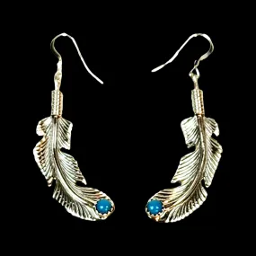 Feather & Turquoise Earrings