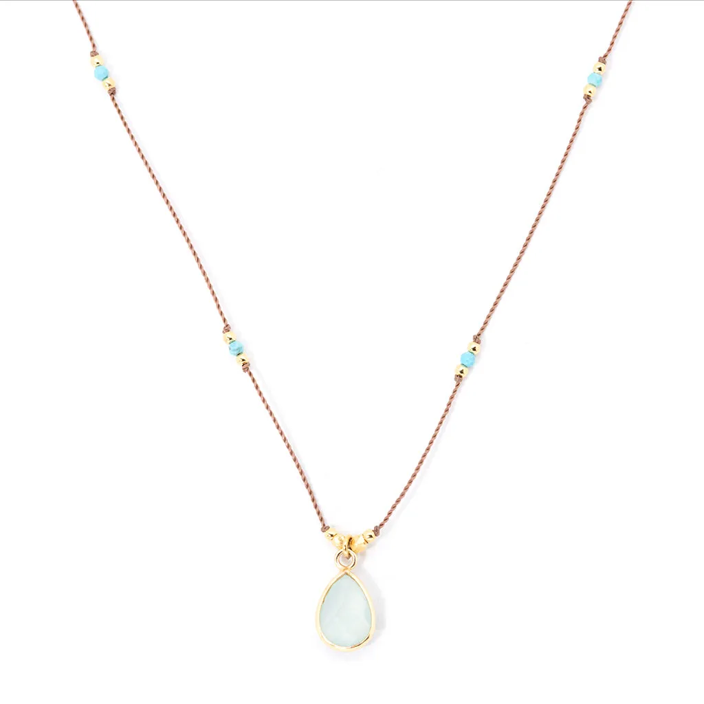 Gemstone Necklace - Aqua Chalcedony