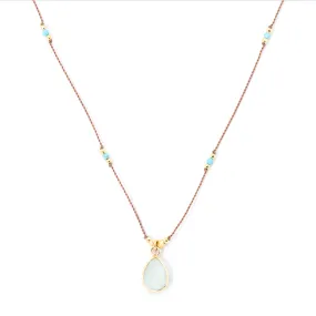 Gemstone Necklace - Aqua Chalcedony