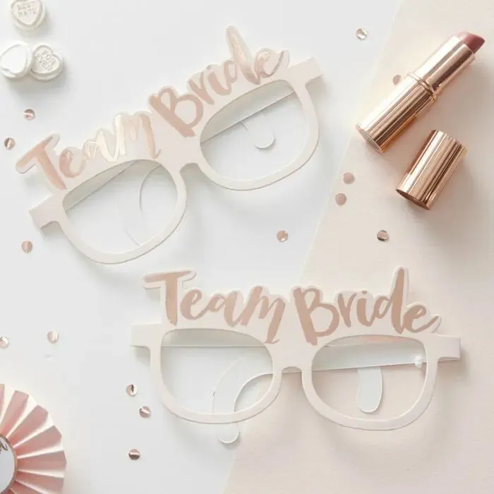 Ginger Ray Team Bride Foil Fun Glasses - 8 Pkt