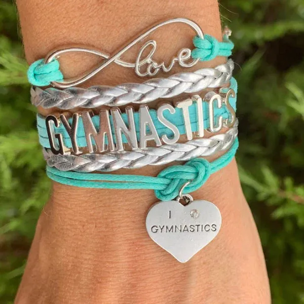 Girls Gymnastics Bracelet - Pick Charm