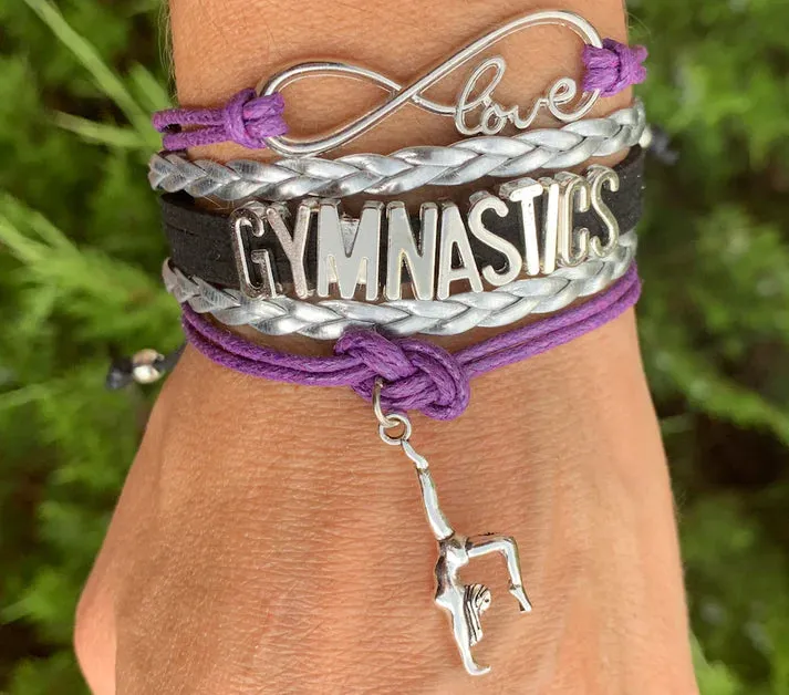 Girls Gymnastics Bracelet - Pick Charm