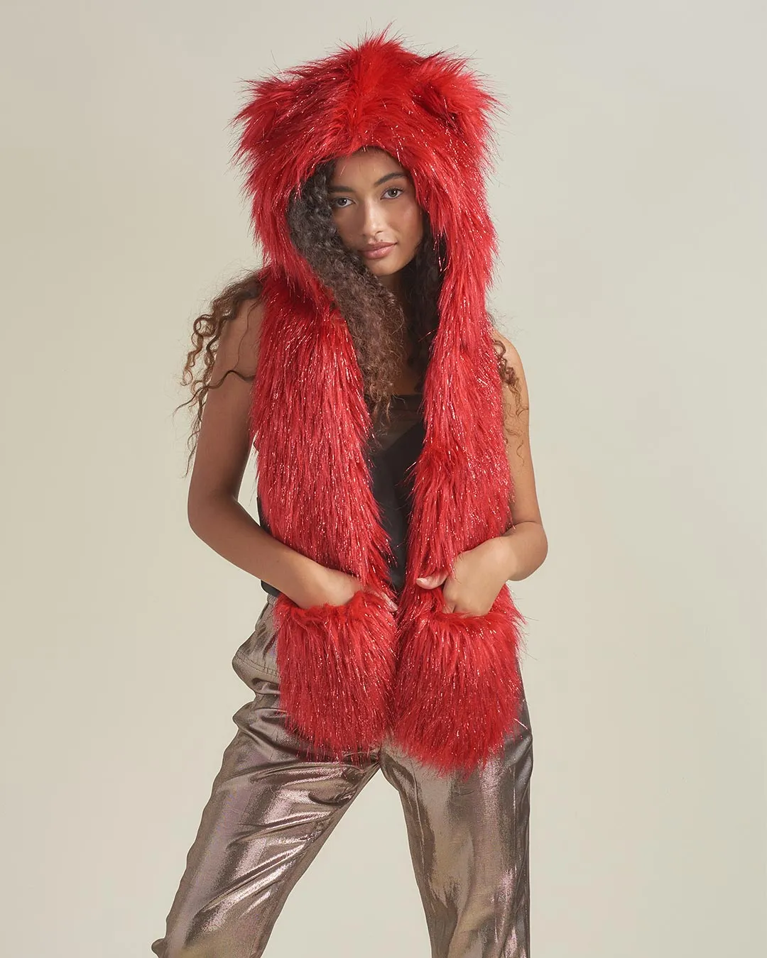 Glitter Love Kitten Collector Edition Faux Fur Hood | Women's