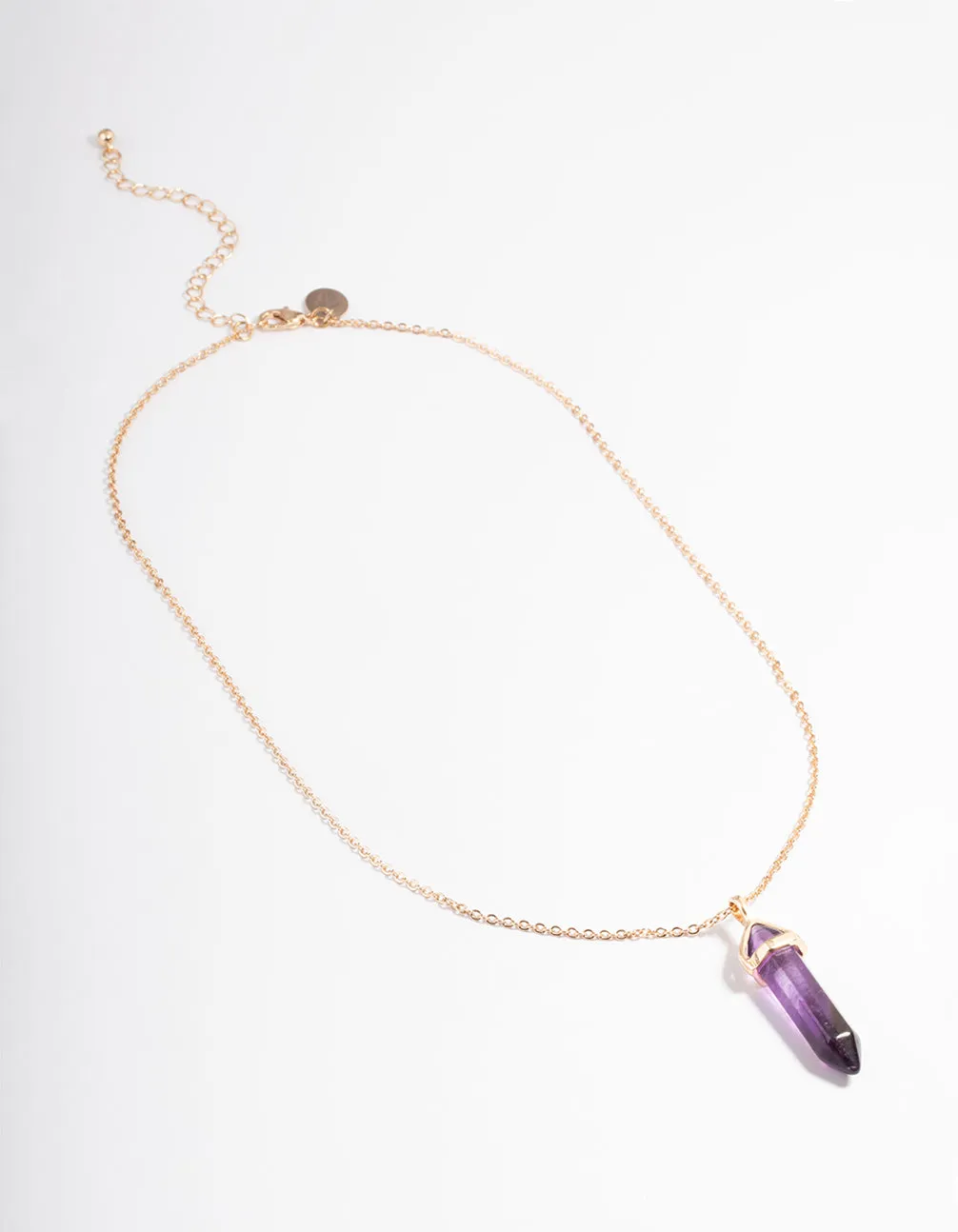 Gold Amethyst Shard Necklace