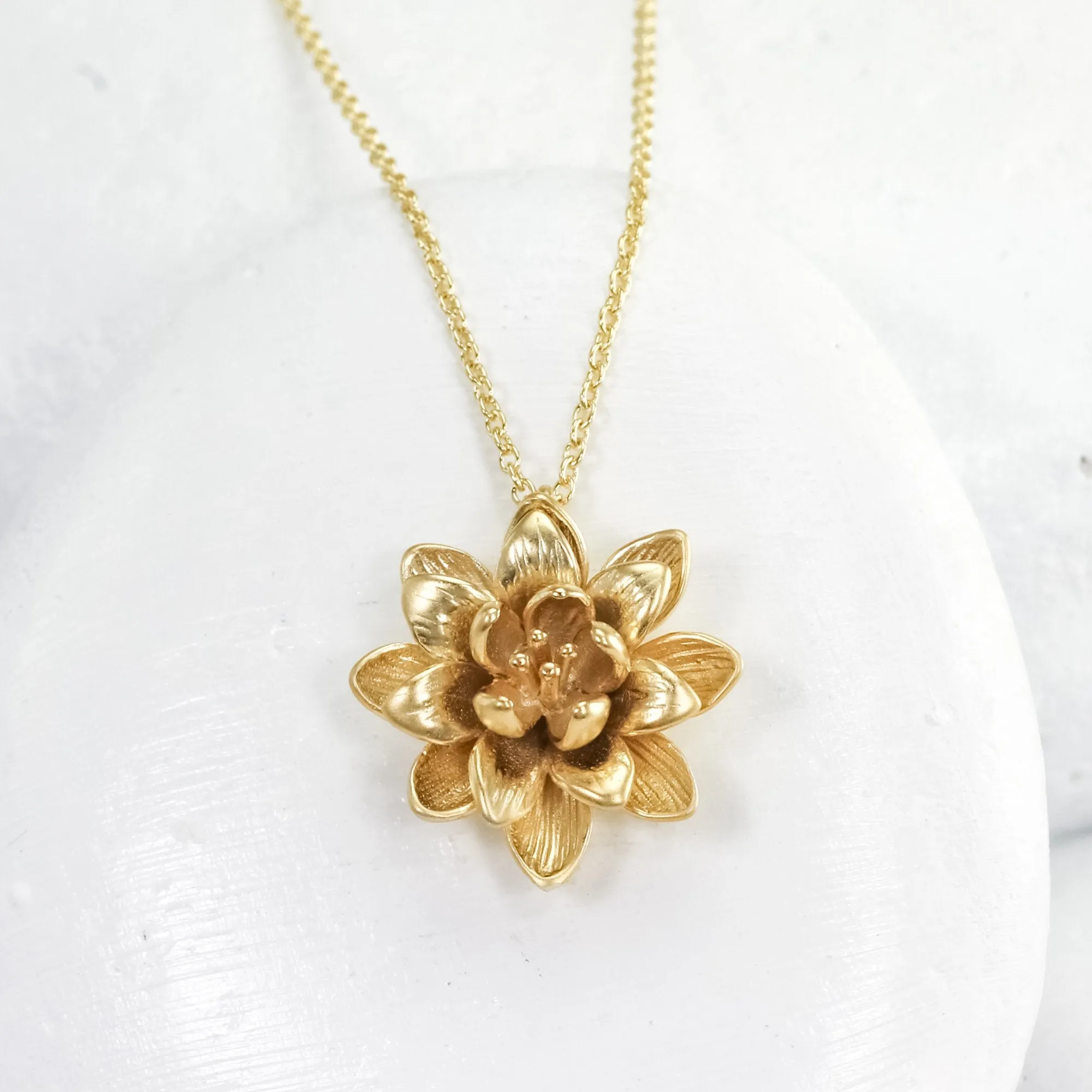 Golden Lotus Necklace