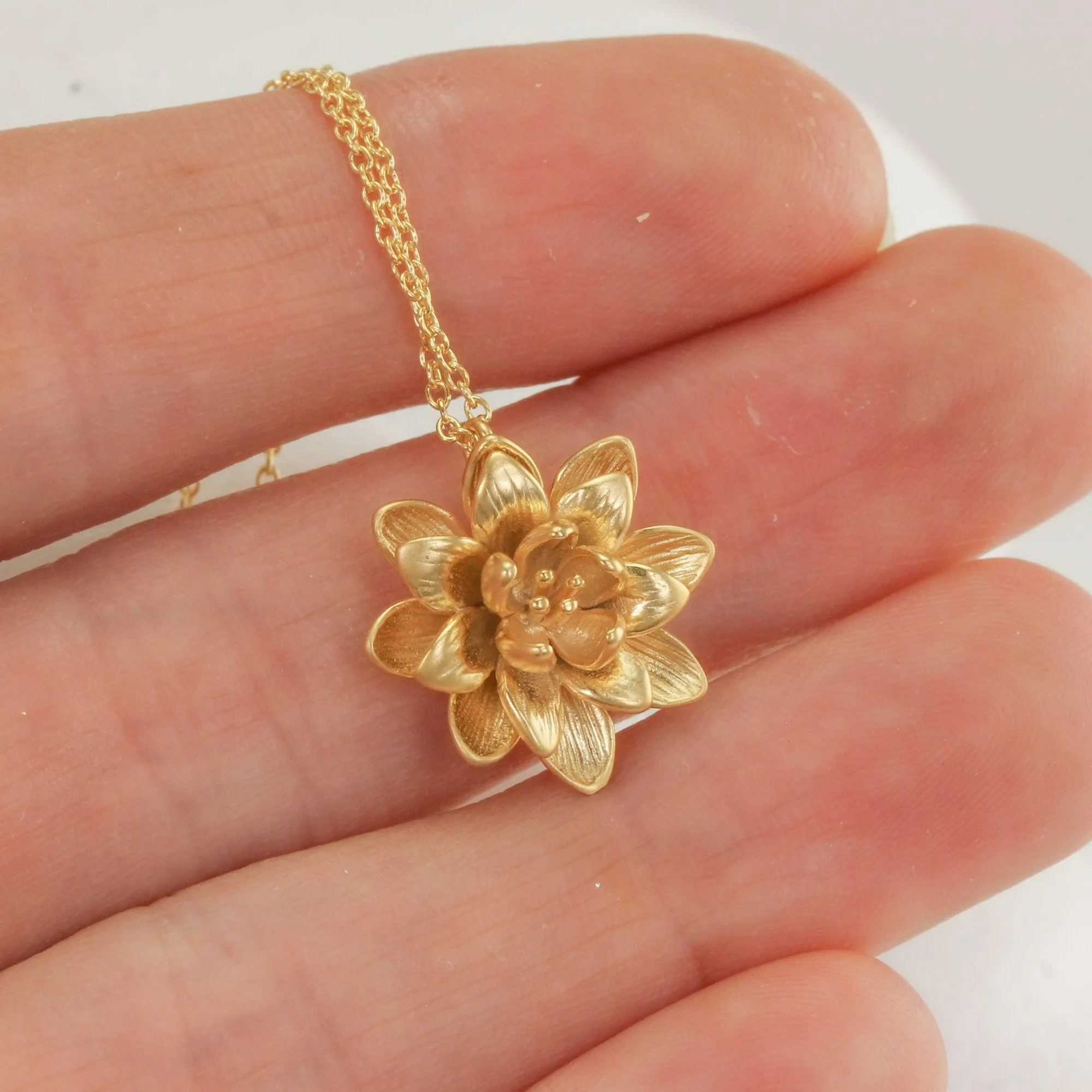 Golden Lotus Necklace