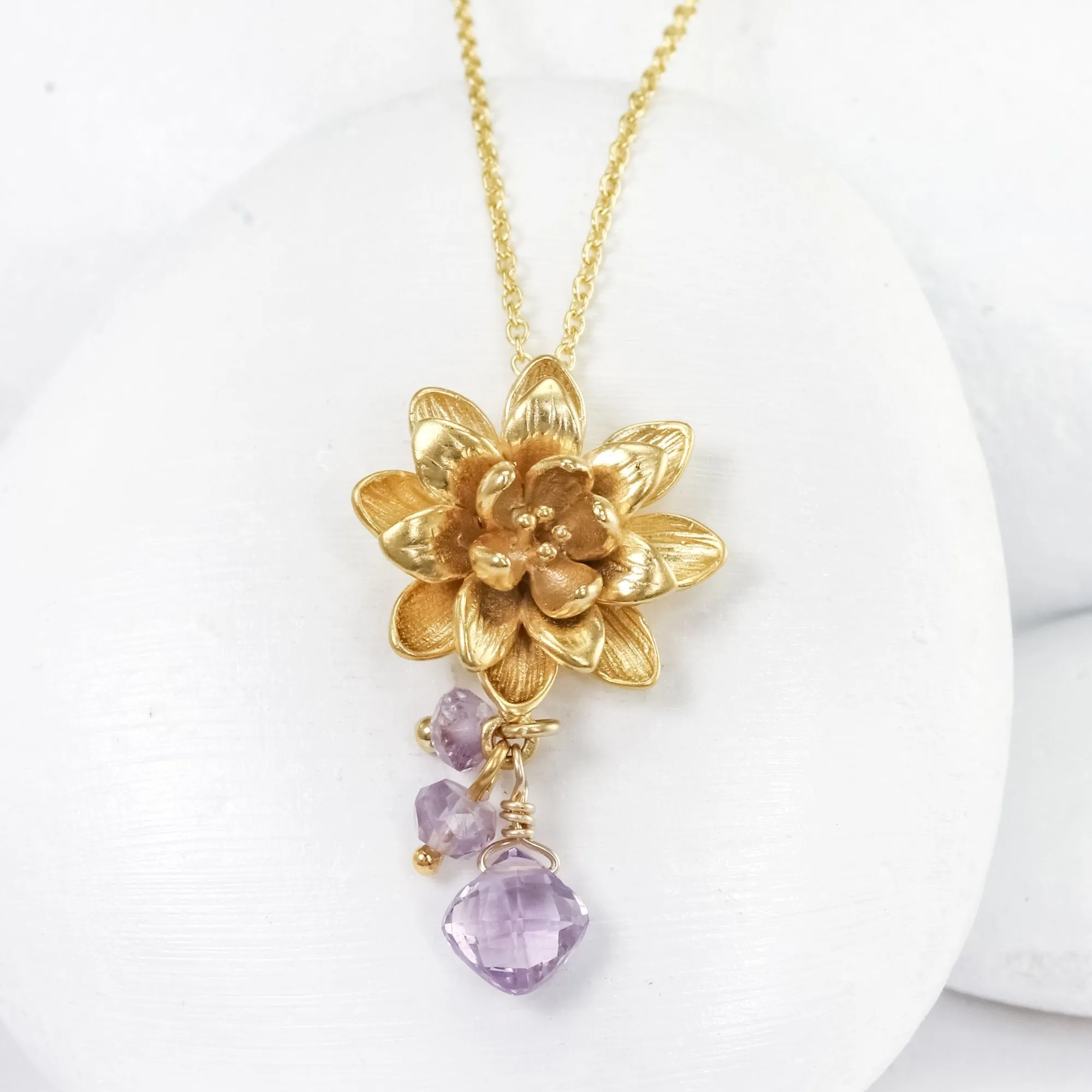 Golden Lotus Necklace