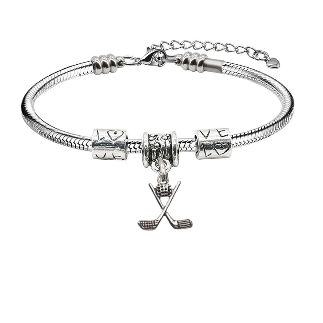 Golf  Love Charm Bracelet- Pick Style