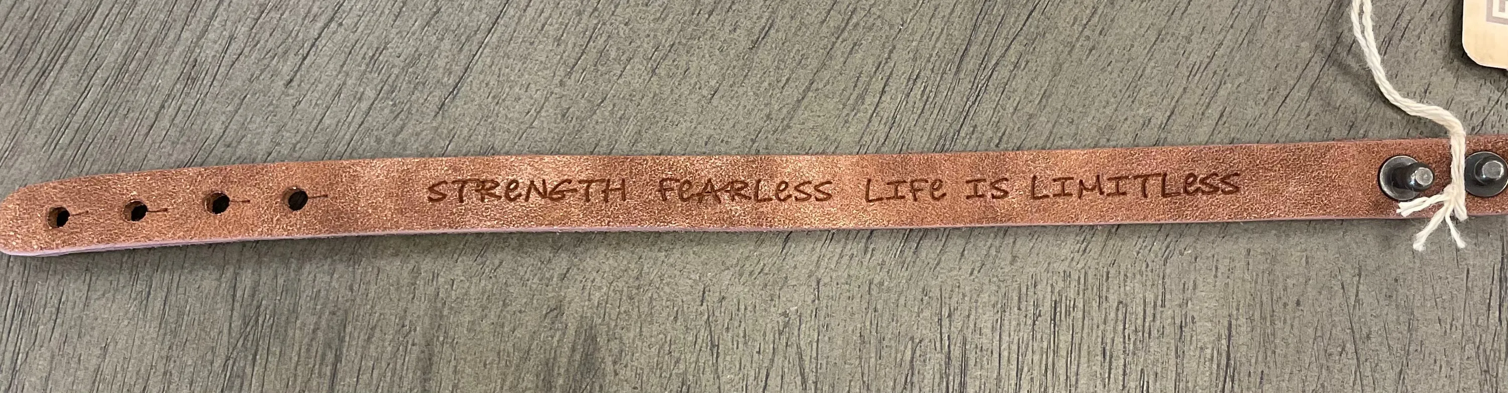 Good Works Inspired Leather Bracelet