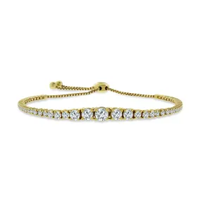 Graduated Bolo Diamond Tennis Bracelet (2.78 ct Diamonds) in Yellow Gold