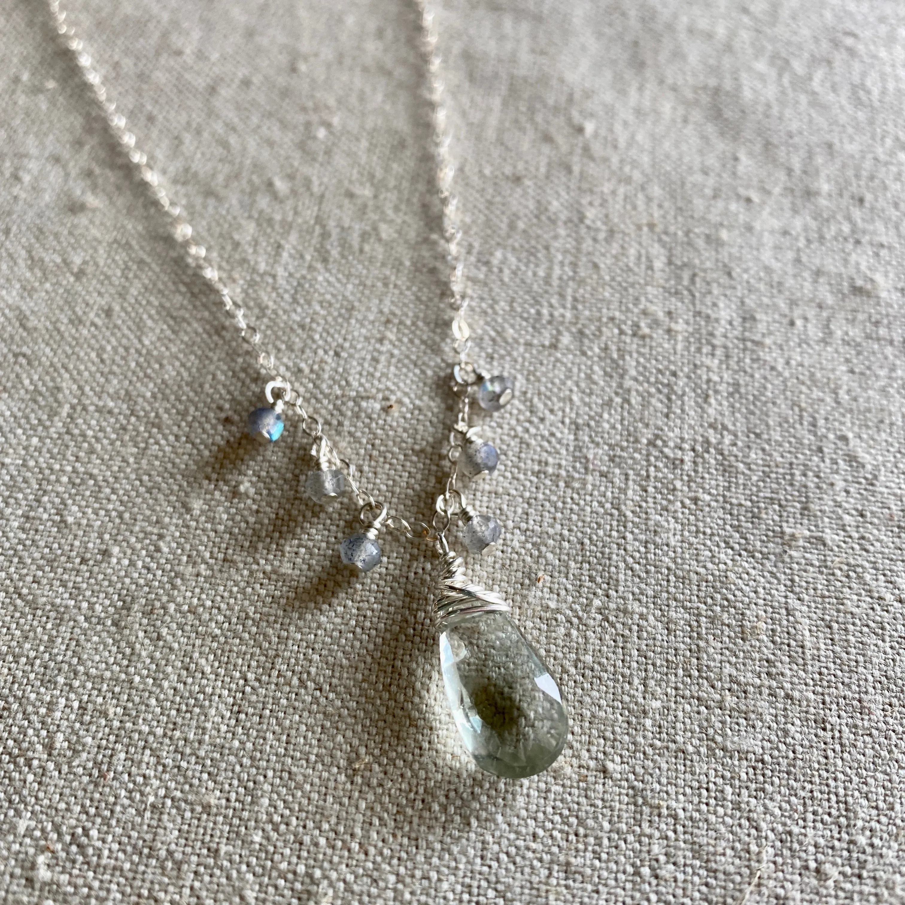 Green Amethyst & Labradorite Necklace