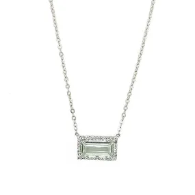 Green Amethyst and White Topaz Necklace