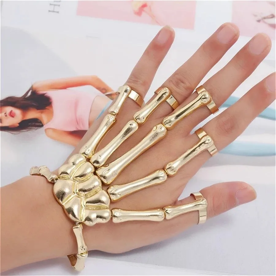 Halloween jewelry skull skeleton ghost claw finger bracelet