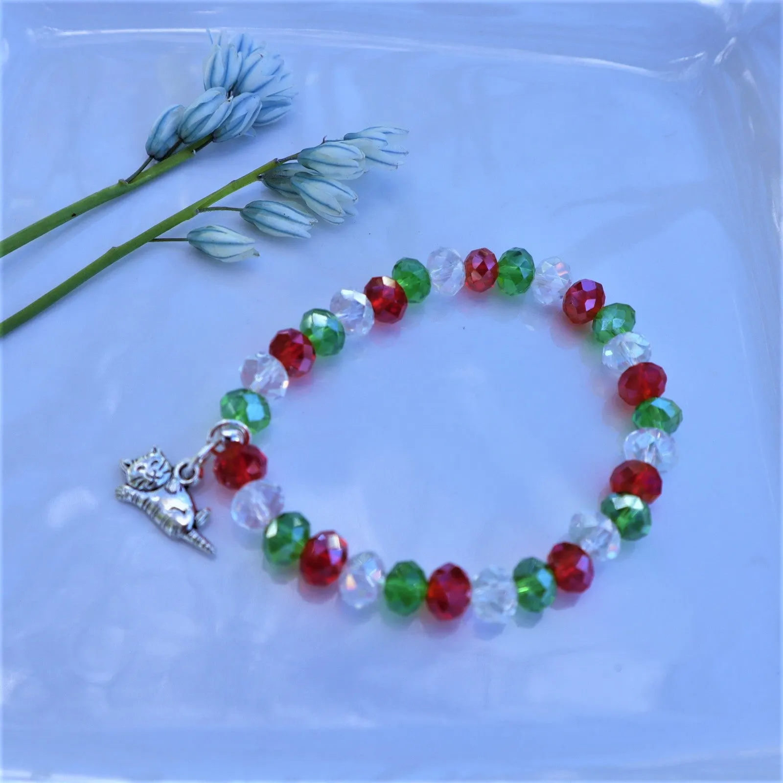 Handmade Glass Beaded Stretch Bracelets