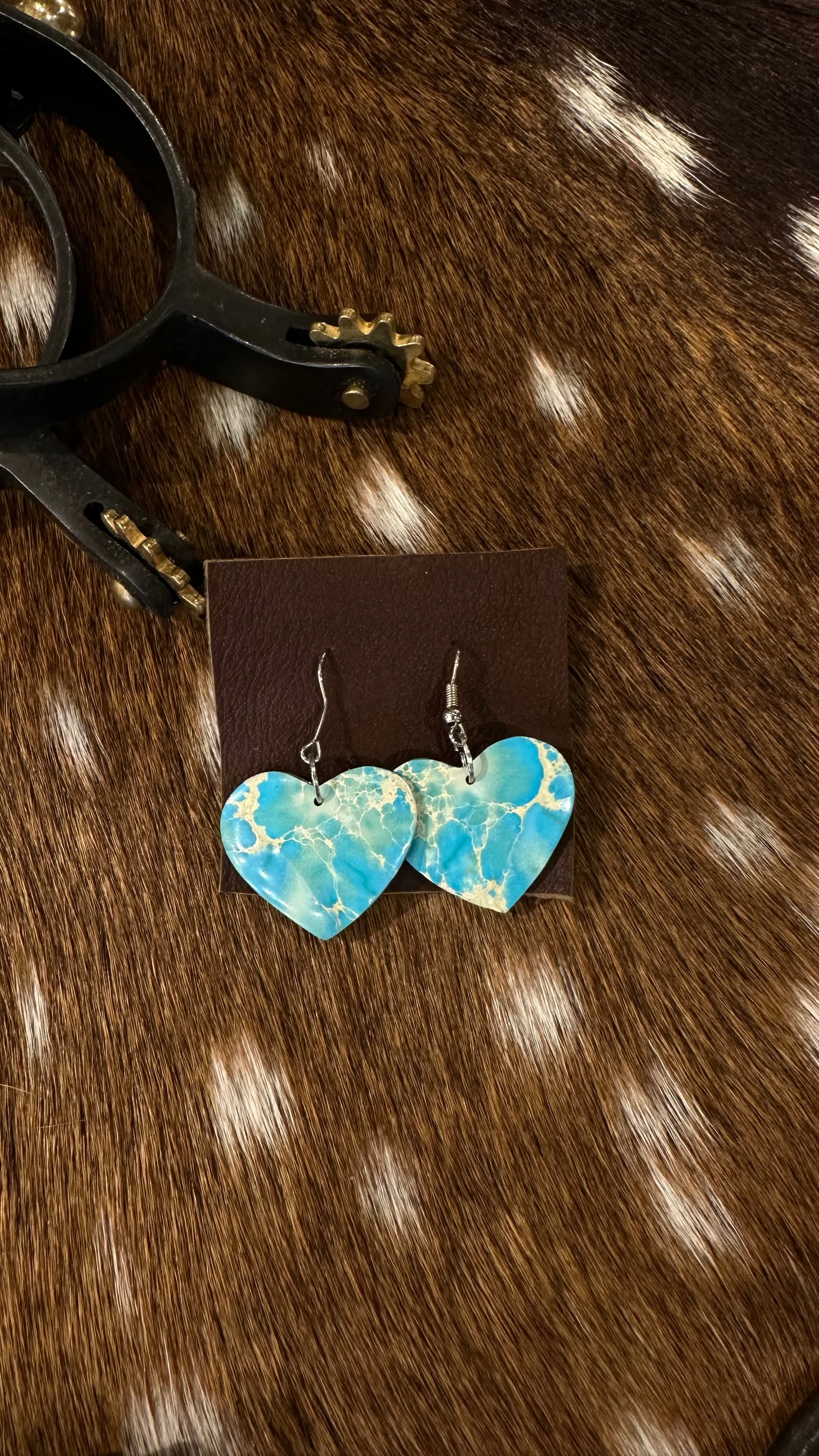 Heart Shaped Slab Earrings- Multiple options available