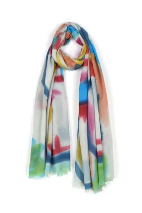 HexaColor Splendor Hand-Painted Scarf