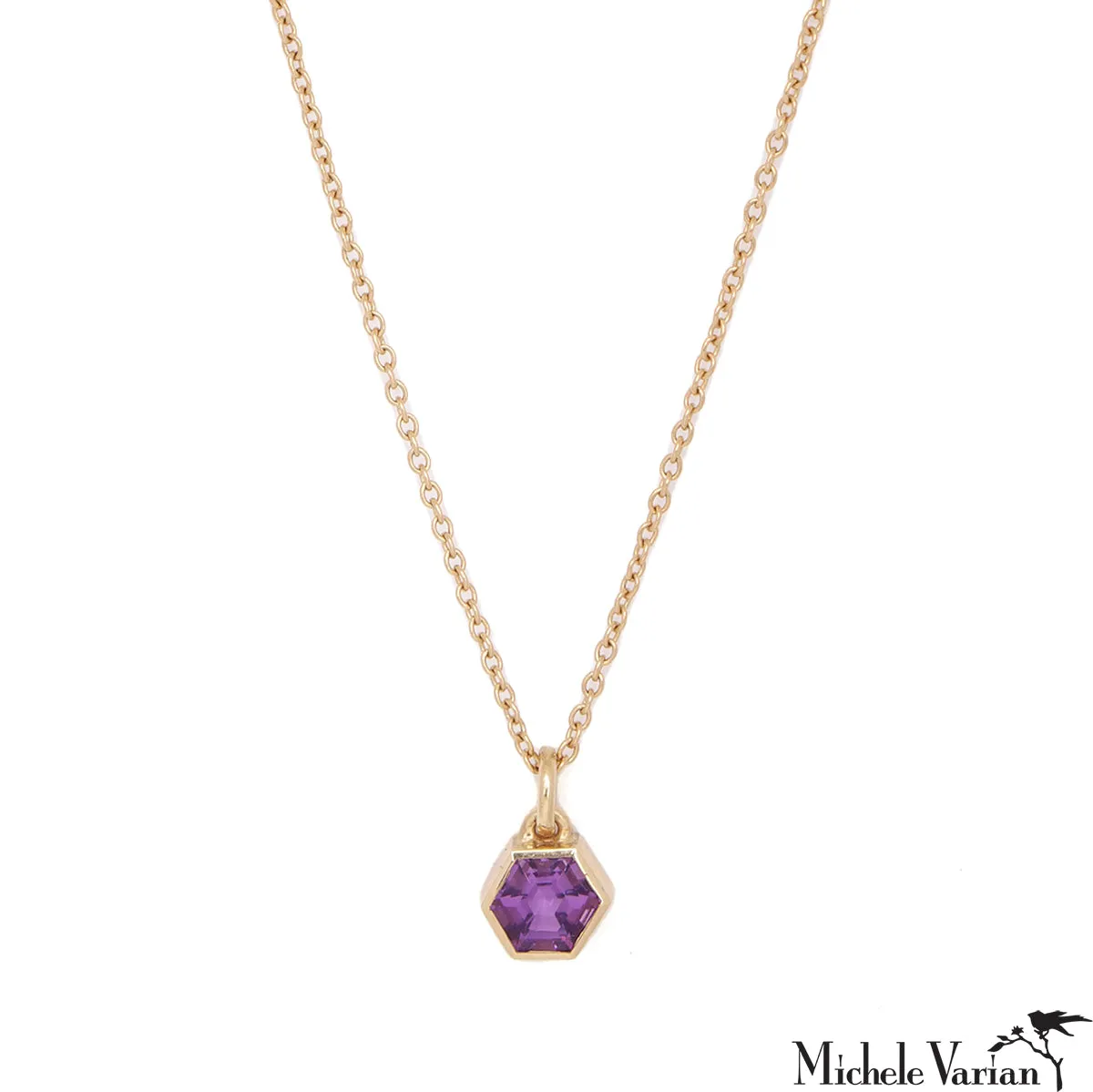 Hexagon Amethyst Necklace