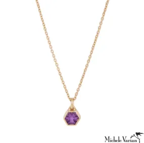 Hexagon Amethyst Necklace