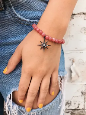 Jade Bracelet  // CZ Star Charm