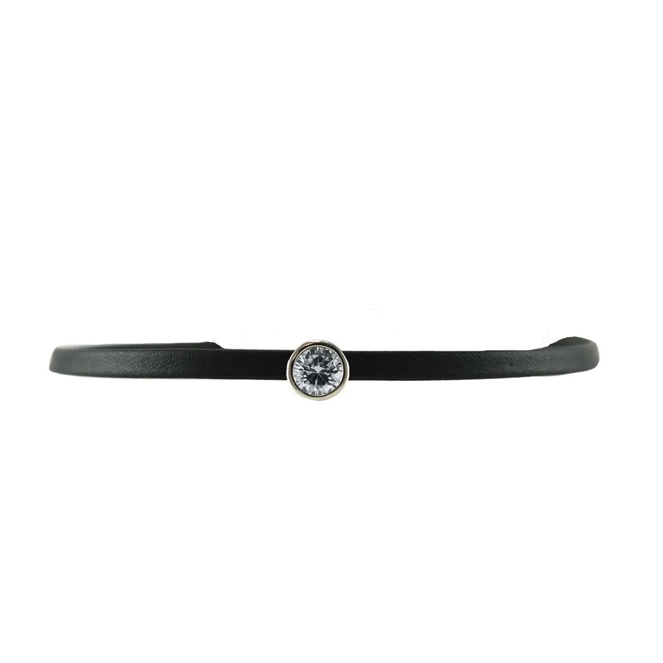 Jariya CZ Bezel Black Choker