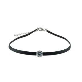 Jariya CZ Bezel Black Choker