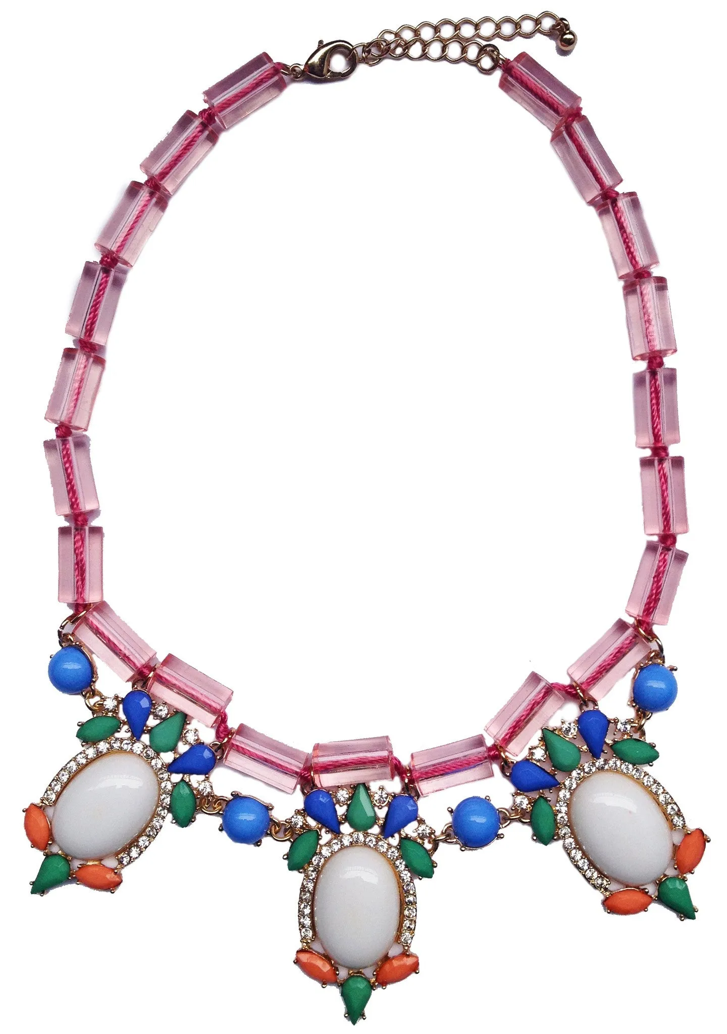 Jewel Fantasy Necklace - Purple & Turquoise