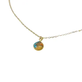 Katrina Copper Turquoise Gold Necklace