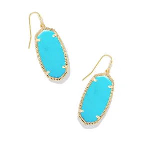 Kendra Scott | Elle Gold Drop Earrings in Variegated Turquoise Magnesite