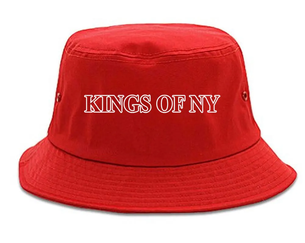 Kings Of NY Outline Classic Logo Mens Bucket Hat