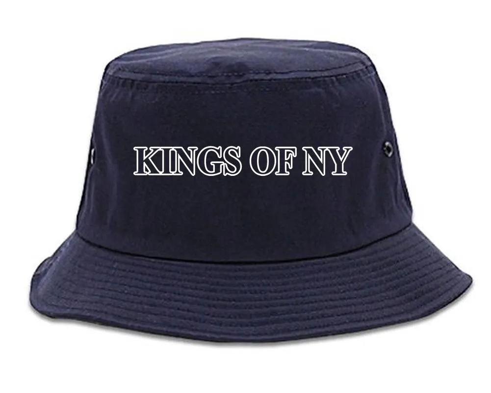 Kings Of NY Outline Classic Logo Mens Bucket Hat