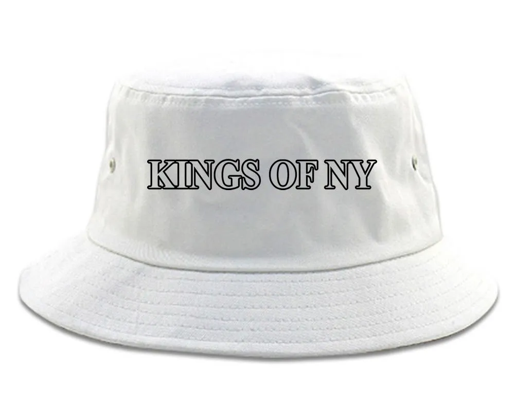 Kings Of NY Outline Classic Logo Mens Bucket Hat