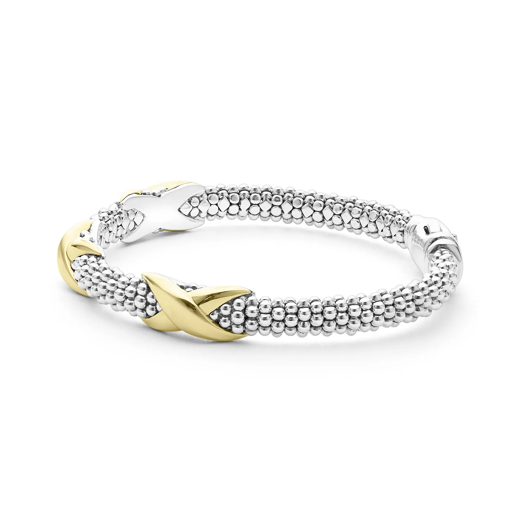 LAGOS Embrace Three Station X Caviar Bracelet, 6mm