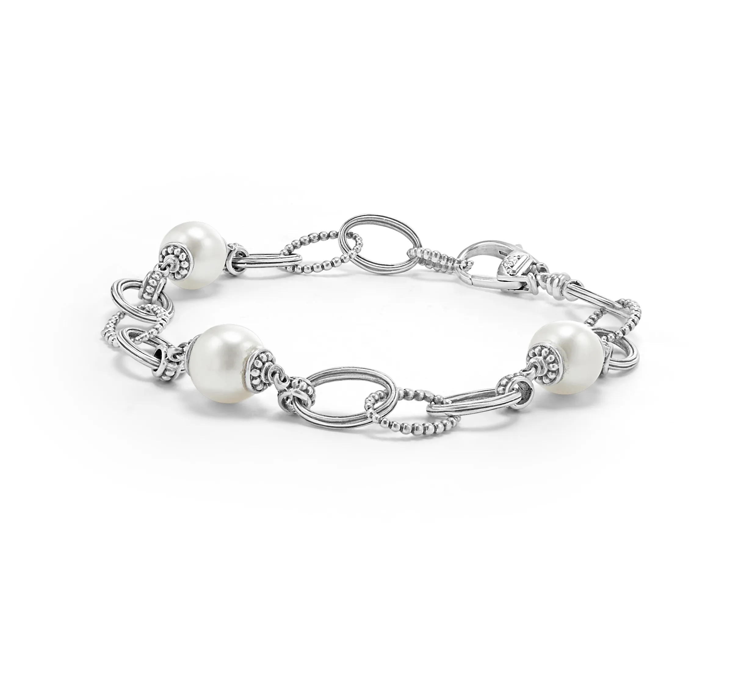 LAGOS Luna Caviar Pearl Link Bracelet