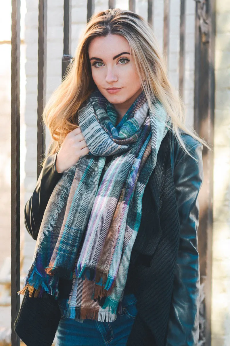 Lela Plaid Scarf