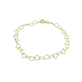 Little Heart Bracelet Gold 6.5”