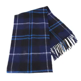 Locharron of Scotland Bowhill The Patriot Modern Lambswool Tartan Scarf - Blue/Black