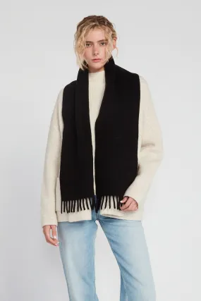 Look by M Wool Blend Fringe Trim Scarf MSF3250