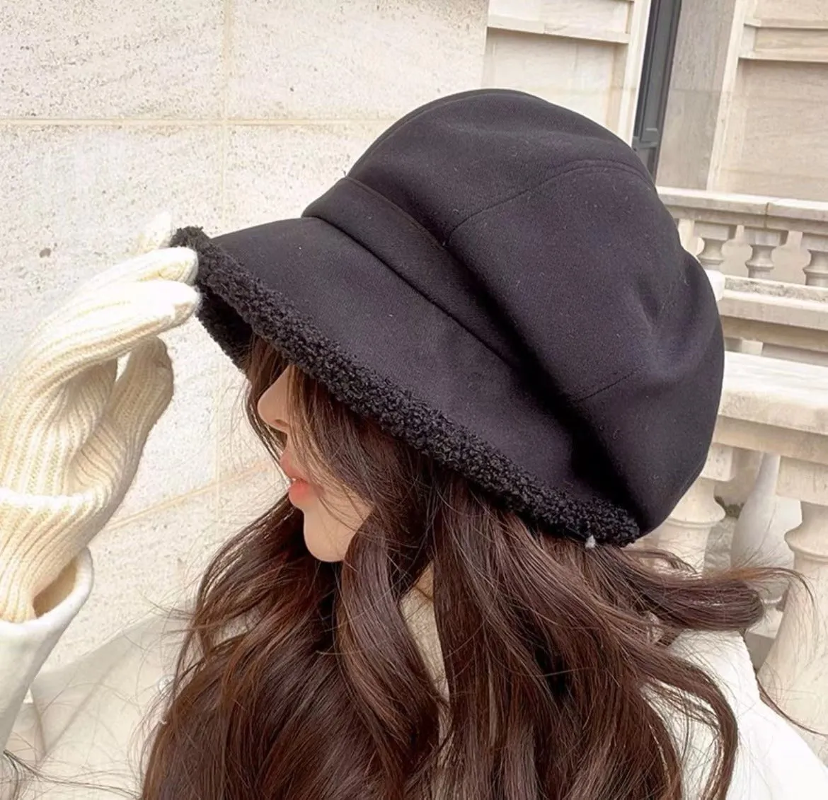 LovelyRLovely Fleece-lined Warm Pile Bucket Hat