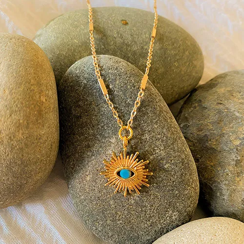 Mara: Illuminated Eye of Protection Necklace