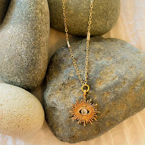 Mara: Illuminated Eye of Protection Necklace