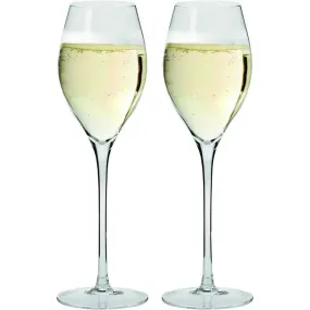 Maxwell & Williams Vino Prosecco Glass Set, Glass, 280 ml, Set of 2 Small Wine Glasses in Gift Box