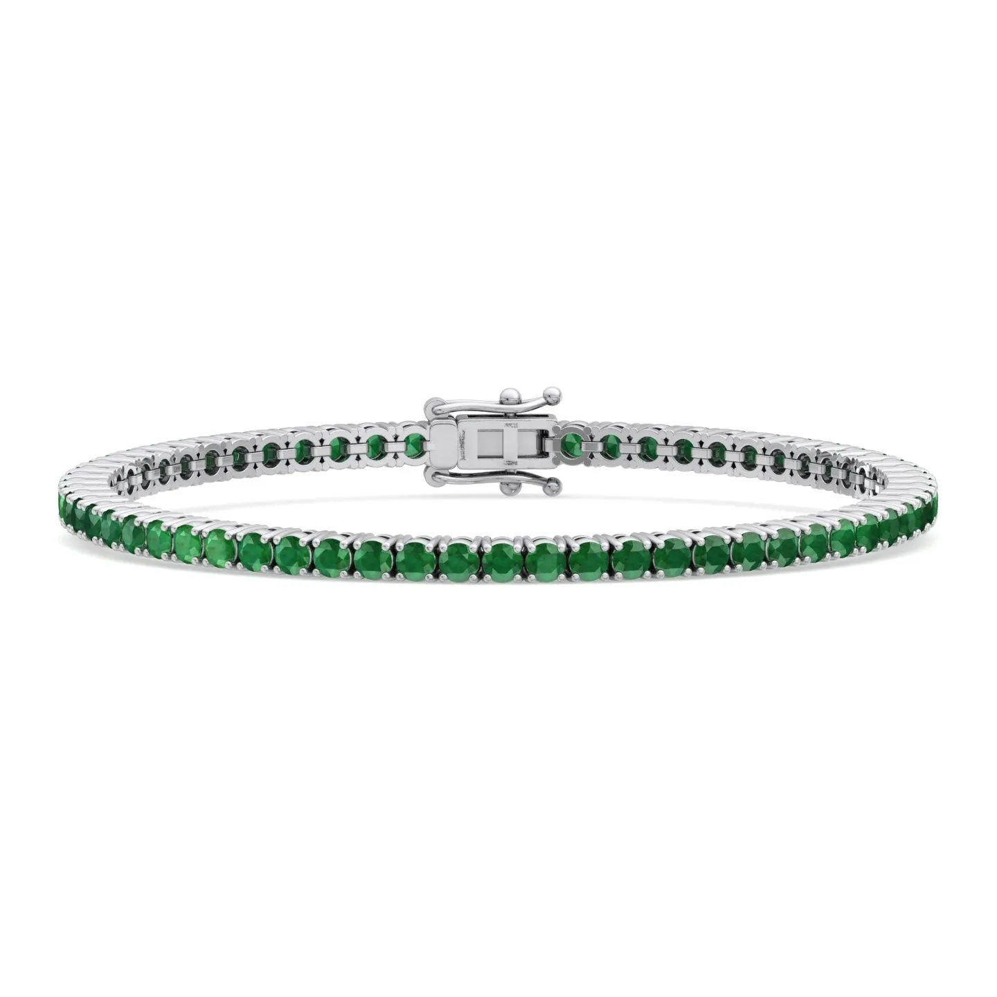 Medellin - 3CT Natural Green Emerald Tennis Bracelet