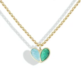 Mega Sweetheart Aquamarine x Green Turquoise Charm