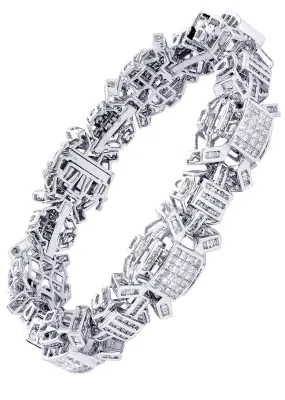 Mens Diamond Bracelet White Gold | 6.34 Carats| 59.76 Grams