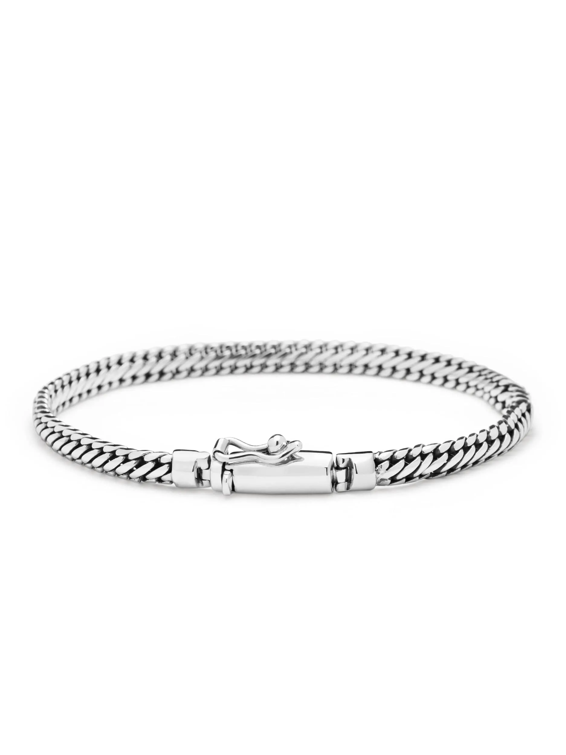 Men's Sterling Silver 4mm Chain Bracelet