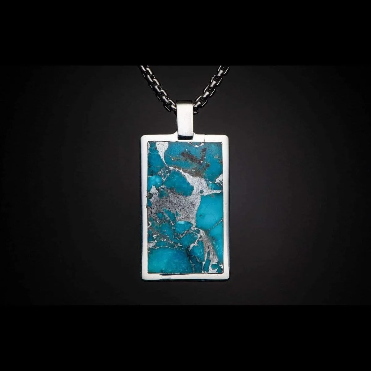 Men's Turquoise Pinnacle Necklace - P43 TQ